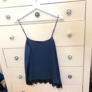 Anthropologie La Feé Verte Navy Tank
